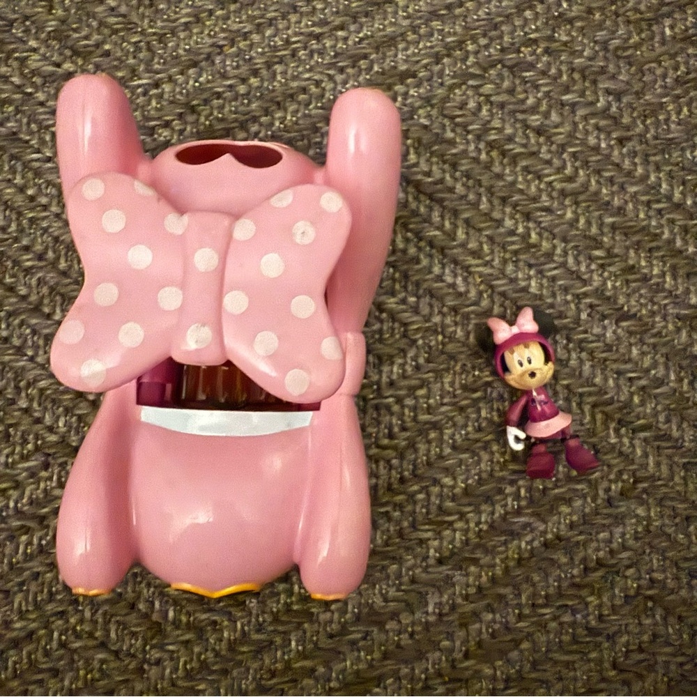 Pink Minnie Mouse Toy Car with Figure